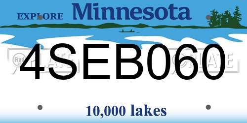 4SEB060 Minnesota License Plate