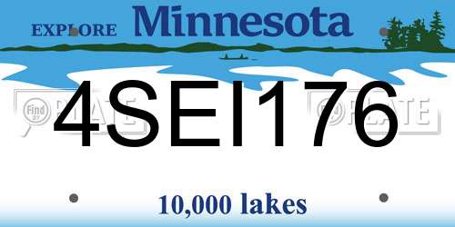 4SEI176 Minnesota License Plate