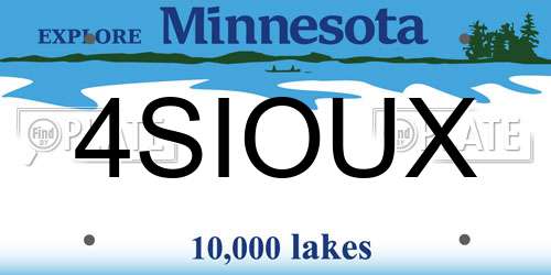 4SIOUX Minnesota License Plate