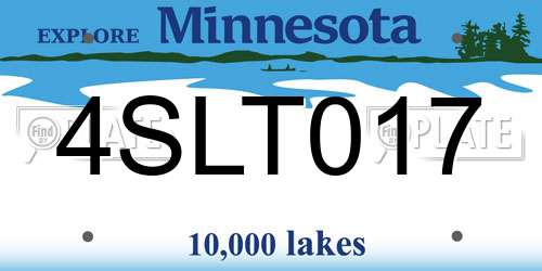 4SLT017 Minnesota License Plate