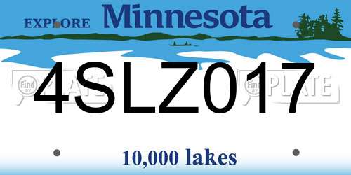 4SLZ017 Minnesota License Plate