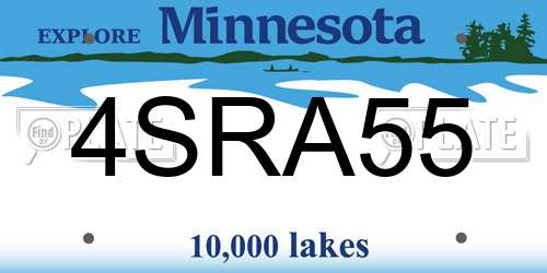 4SRA55 Minnesota License Plate