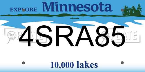 4SRA85 Minnesota License Plate