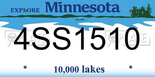 4SS1510 Minnesota License Plate