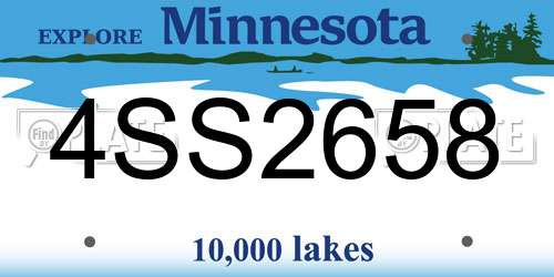 4SS2658 Minnesota License Plate