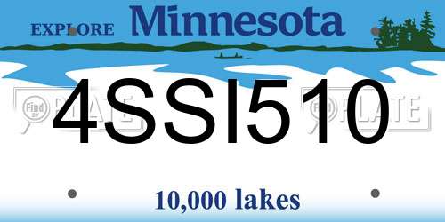 4SSI510 Minnesota License Plate