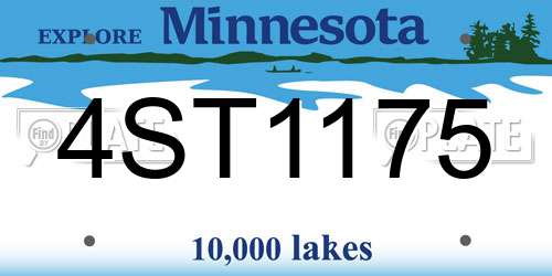 4ST1175 Minnesota License Plate