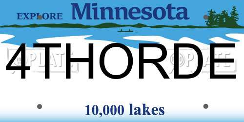 4THORDE Minnesota License Plate
