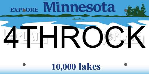 4THROCK Minnesota License Plate