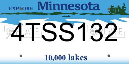 4TSS132 Minnesota License Plate