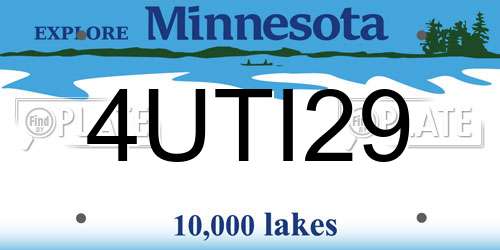 4UTI29 Minnesota License Plate