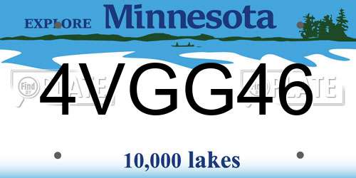 4VGG46 Minnesota License Plate
