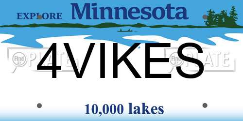 4VIKES Minnesota License Plate