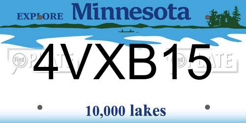 4VXB15 Minnesota License Plate