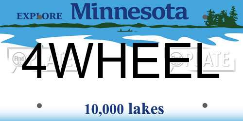 4WHEEL Minnesota License Plate