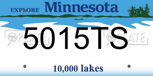 5015TS Minnesota License Plate