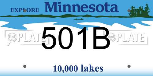 501B Minnesota License Plate
