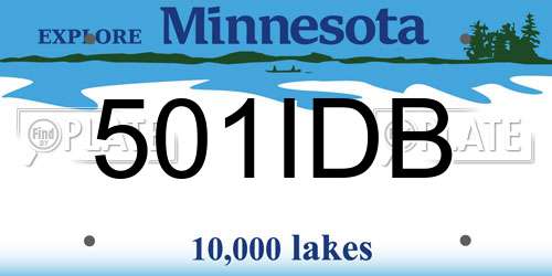 501IDB Minnesota License Plate
