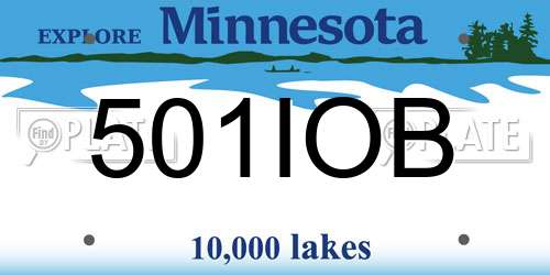 501IOB Minnesota License Plate