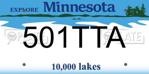 501TTA Minnesota License Plate