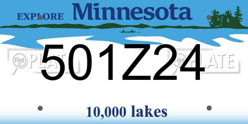 501Z24 Minnesota License Plate