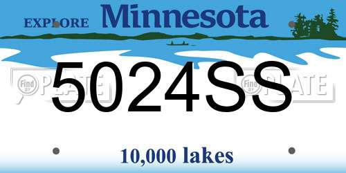 5024SS Minnesota License Plate