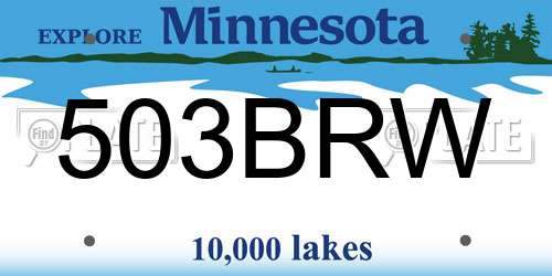 503BRW Minnesota License Plate