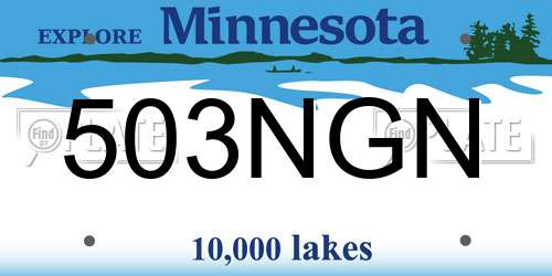 503NGN Minnesota License Plate