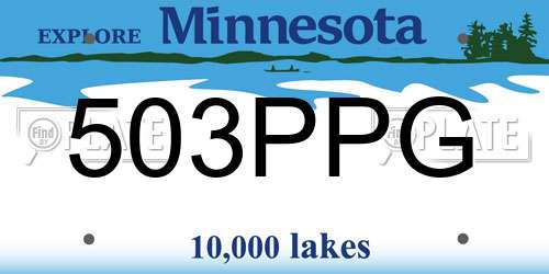 503PPG Minnesota License Plate