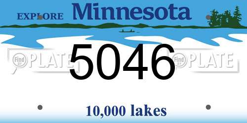 5046 Minnesota License Plate