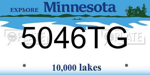 5046TG Minnesota License Plate
