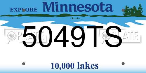 5049TS Minnesota License Plate