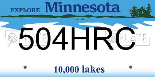 504HRC Minnesota License Plate