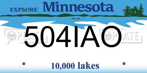 504IAO Minnesota License Plate