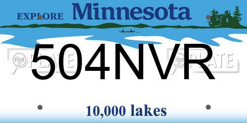 504NVR Minnesota License Plate