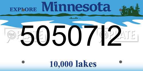50507I2 Minnesota License Plate