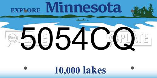 5054CQ Minnesota License Plate
