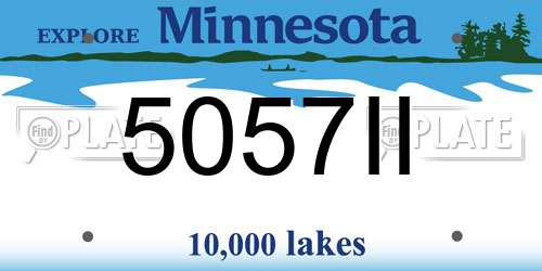 5057II Minnesota License Plate