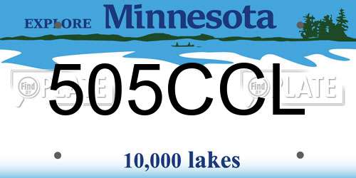 505CCL Minnesota License Plate