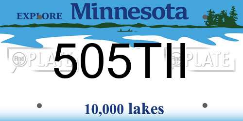 505TII Minnesota License Plate