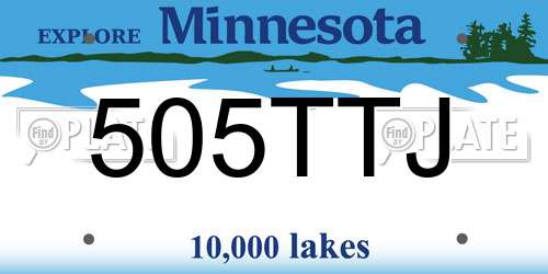 505TTJ Minnesota License Plate