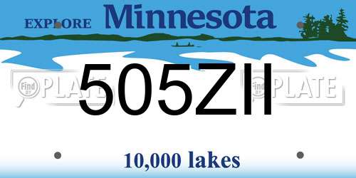505ZII Minnesota License Plate