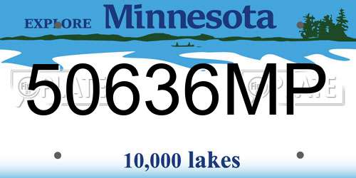 50636MP Minnesota License Plate