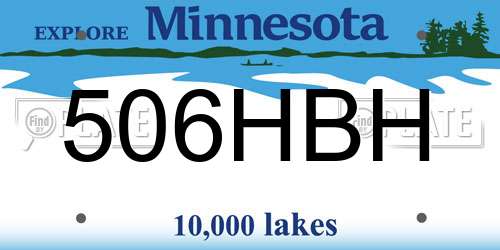 506HBH Minnesota License Plate