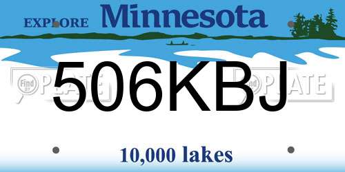 506KBJ Minnesota License Plate