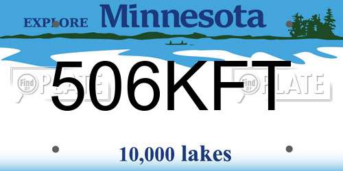 506KFT Minnesota License Plate