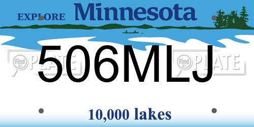 506MLJ Minnesota License Plate