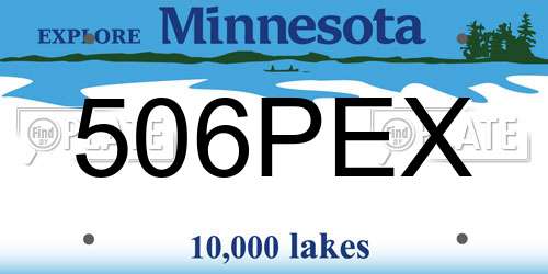 506PEX Minnesota License Plate