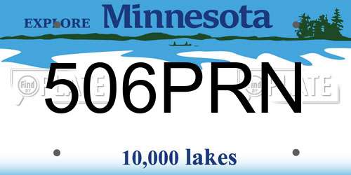 506PRN Minnesota License Plate