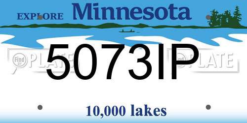 5073IP Minnesota License Plate